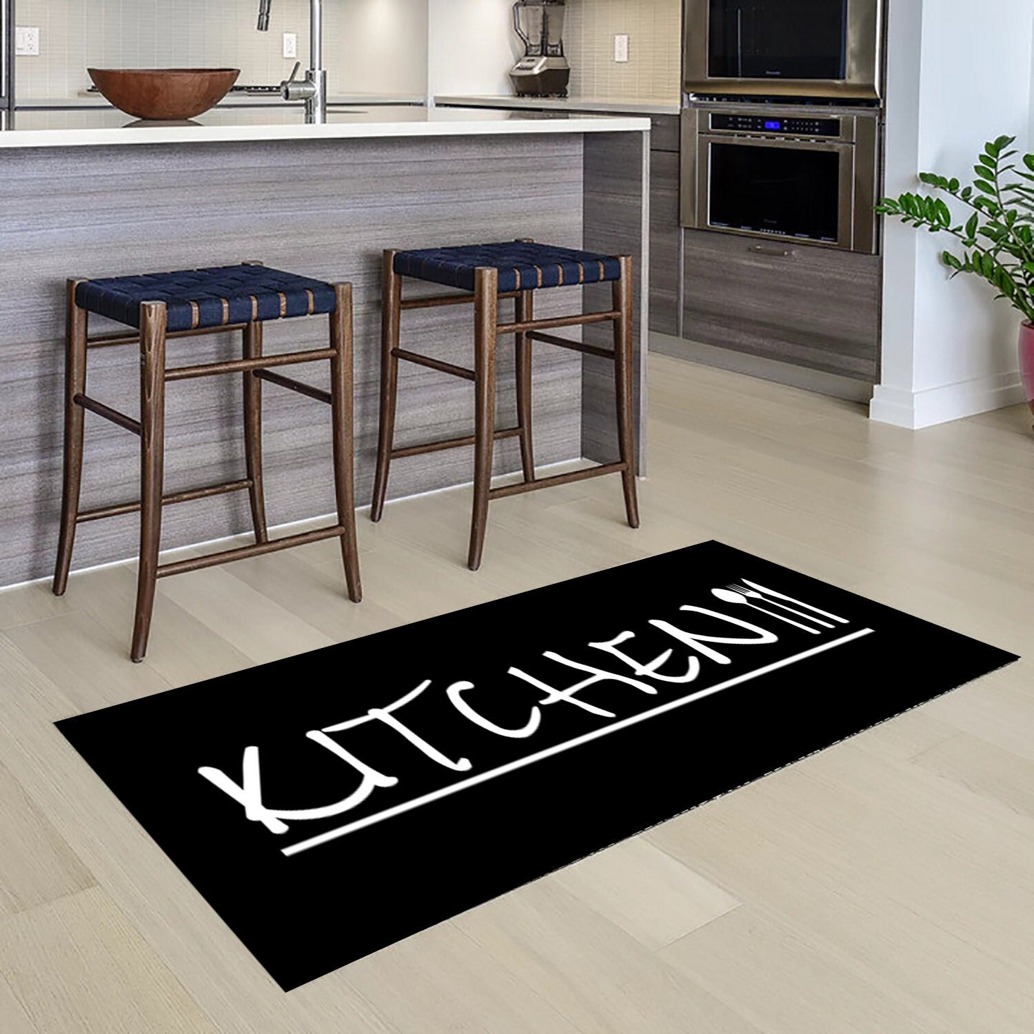 Custom Kitchen Rug: Anti-allergic Washable Floor Mat - Etsy