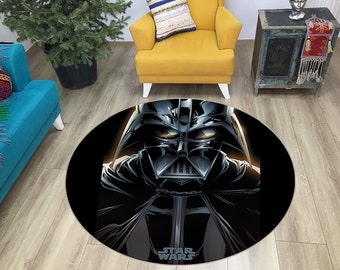 Dywan Darth Vader: okrągły dywan Star Wars, dekoracja salonu