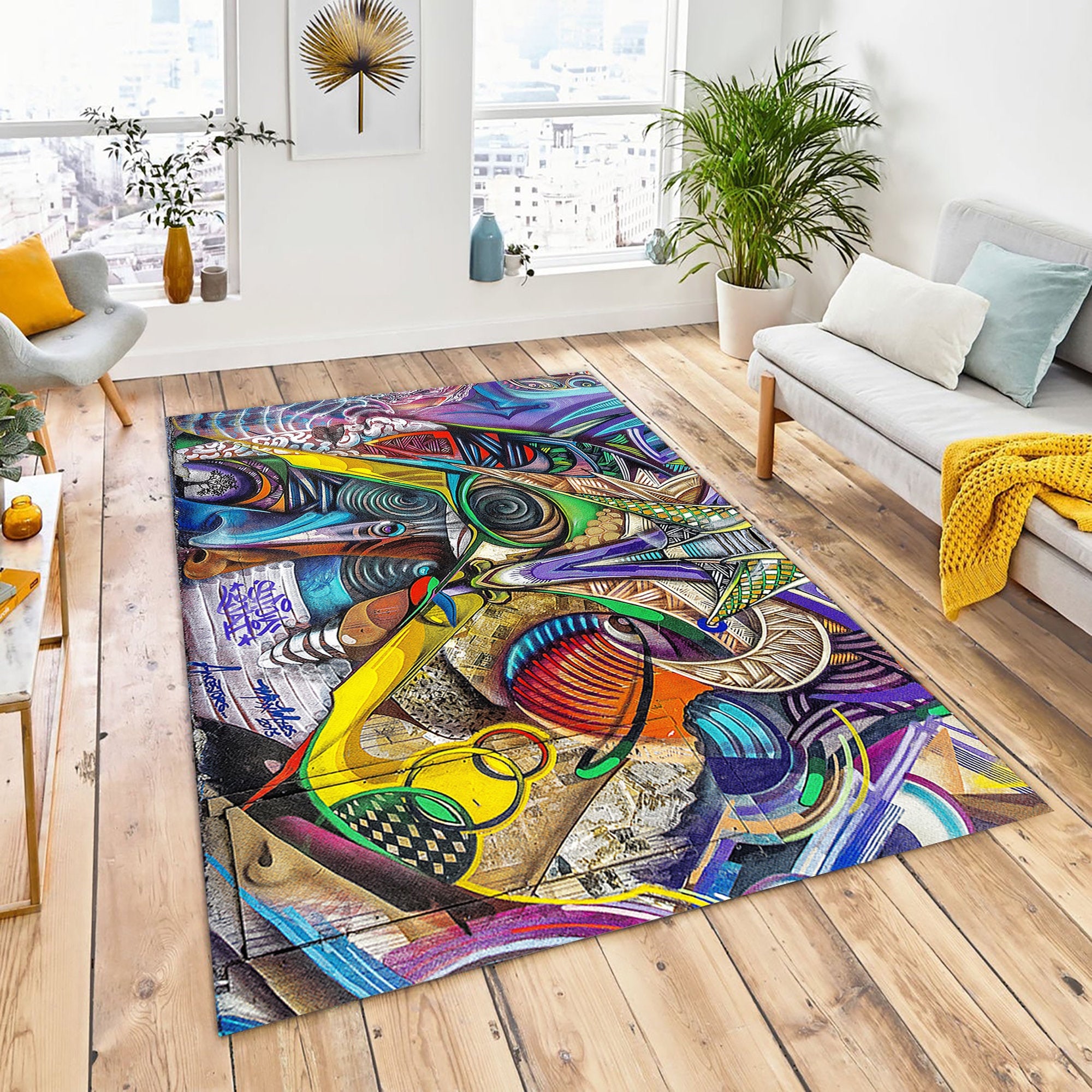 あなたにおすすめの商品 Rug, Graffiti Colorful Rug Unique Rug, Grafiti Rugs, ラグ・カーペット