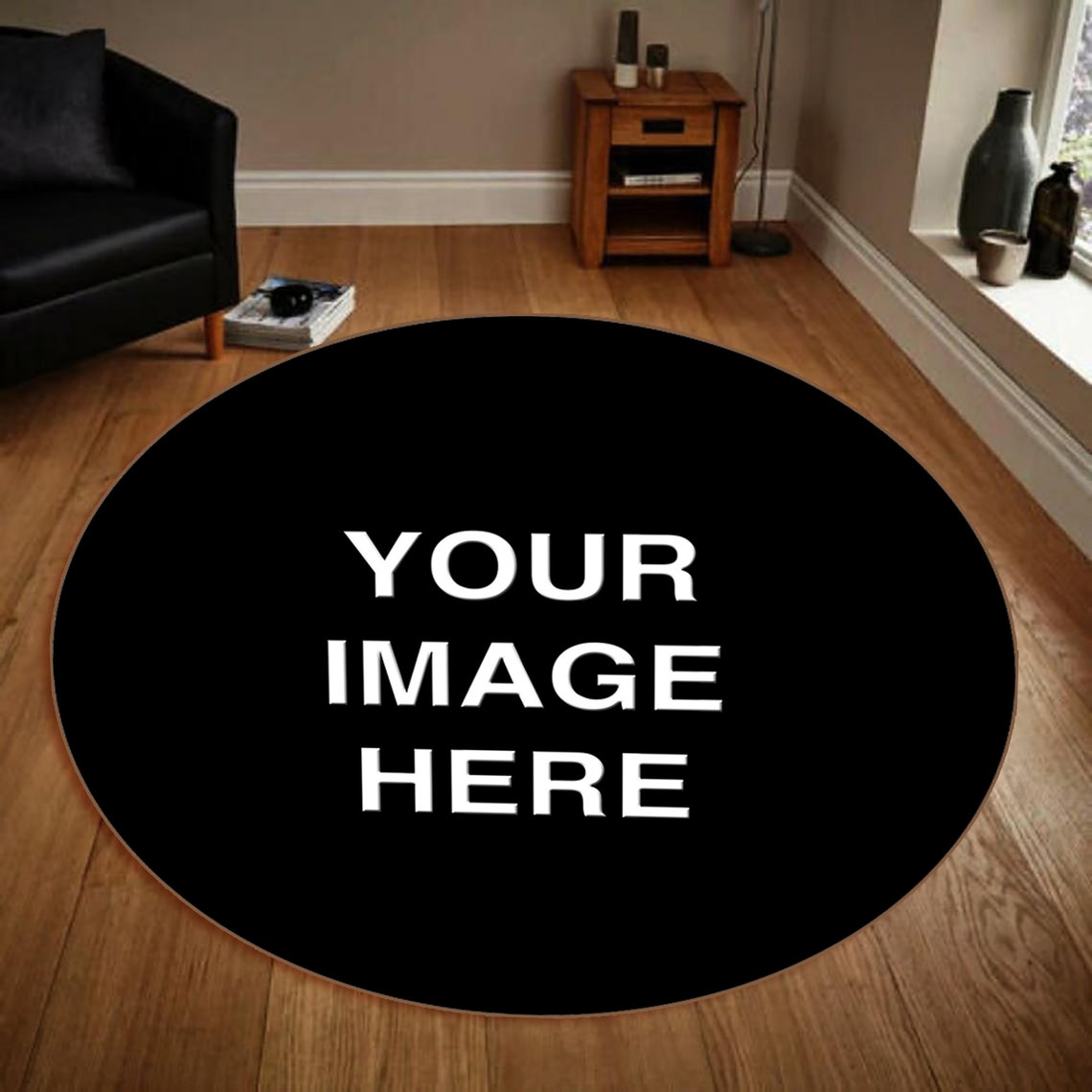 Round Rugs Custom Your Image Area Rug Personalized Rug Etsy