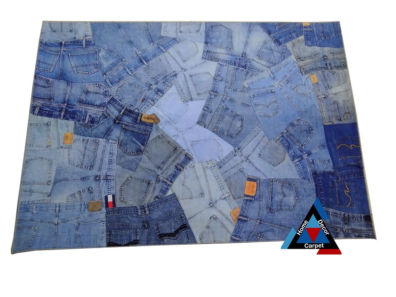 Colo Rblue Jean Blue Rug Jeans,denim Rug,jean Pattern,jeans Rug,blue Jean,blue Rug,cool Rugs ...