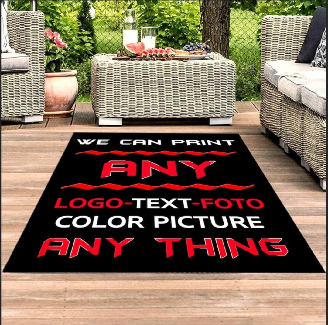 Custom Outdoor Rug Custom Garden Rugcustom Your Image Area Etsy