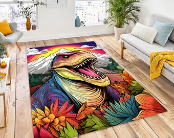 Dinosaur Rug, Trex,kids Room Rug, Kids Decor Rug, Gamer Rug