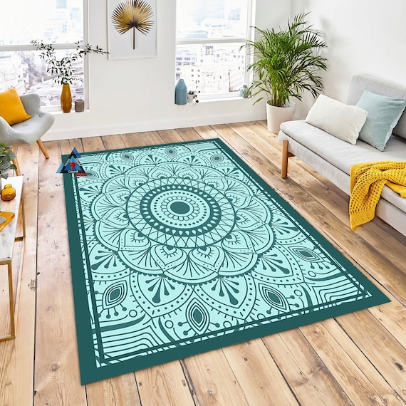 Indigo Green mandala Tapestry Wall Hangings Yoga Beach Mat