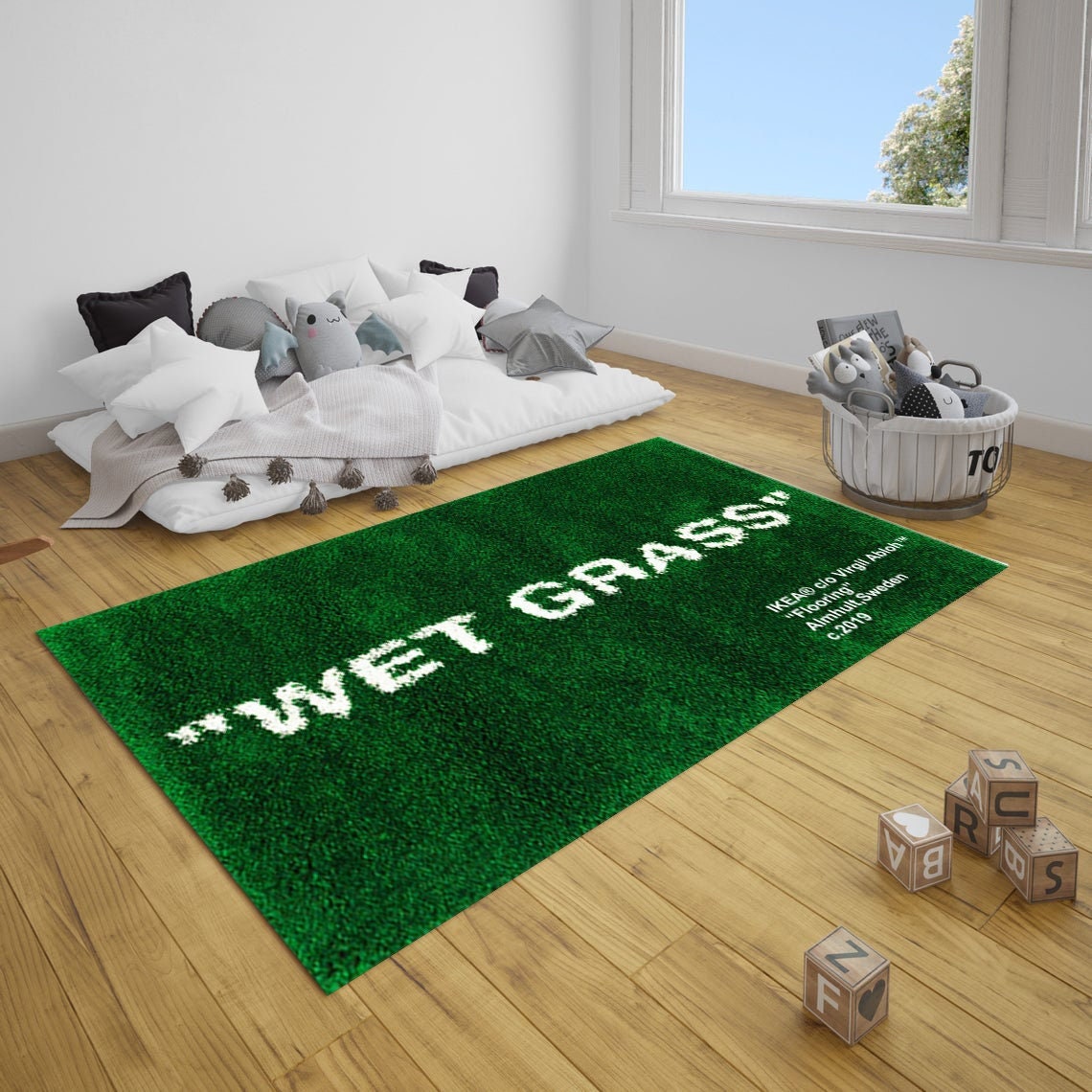 Wet Grass Ike Weet Grass Round Patterned Rug Wet Grass Rug 