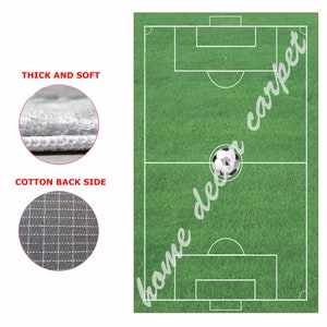 Football Field Patterned Rug Non Slip Rugsoccer Pitch - Etsy