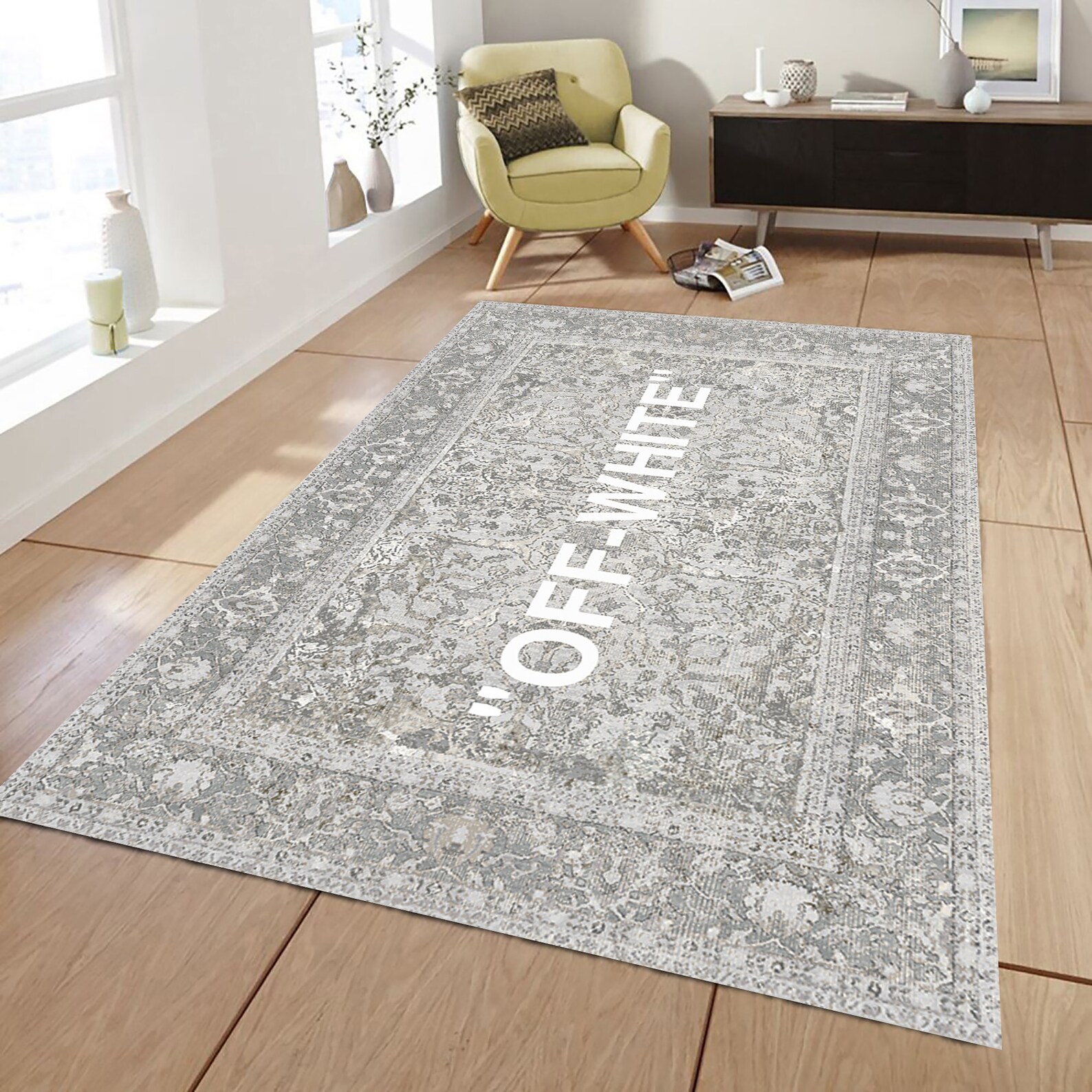 Off Rug White Keep Off Rug For Living Room Fan Carpet Etsy