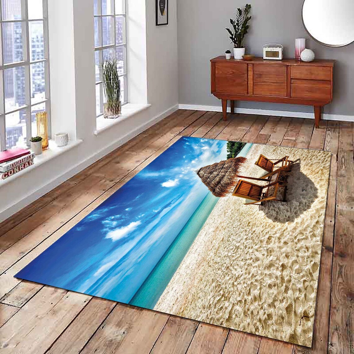 Beach House Decorative Rug Living Room Rug Beach House Rug Etsy