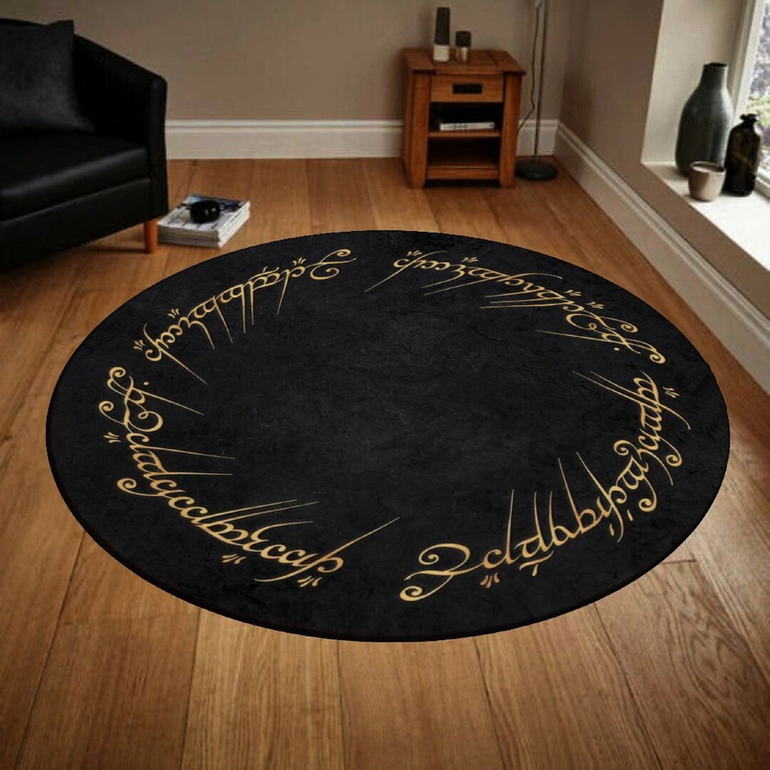 Lord of the Rings Rug,lord Round Rug, Round Rug, Popular Rug, Lotr Rug ...