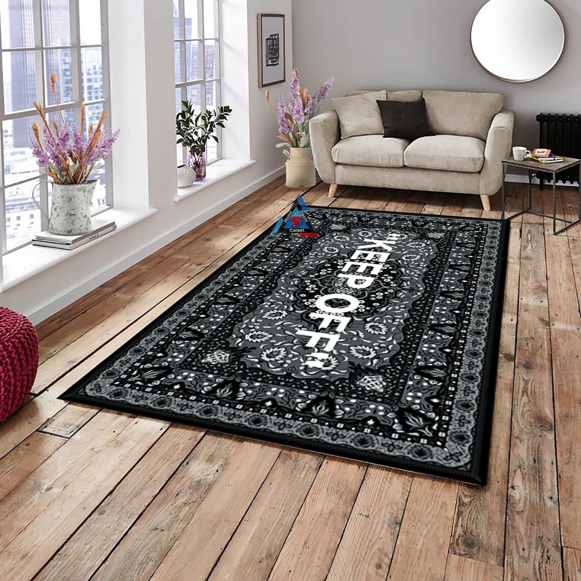 Keep Off Rug Keep off Carpet For Living Room Fan Carpet | Etsy
