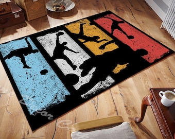 Football Rug, Soccer Rug,Kids Room Rug, Boys Room Rug,Sports Rug,Cool Rug,Kids Room Decor, Gift Rug,Area Rug, Popular Rug,Non Slip Floor Rug