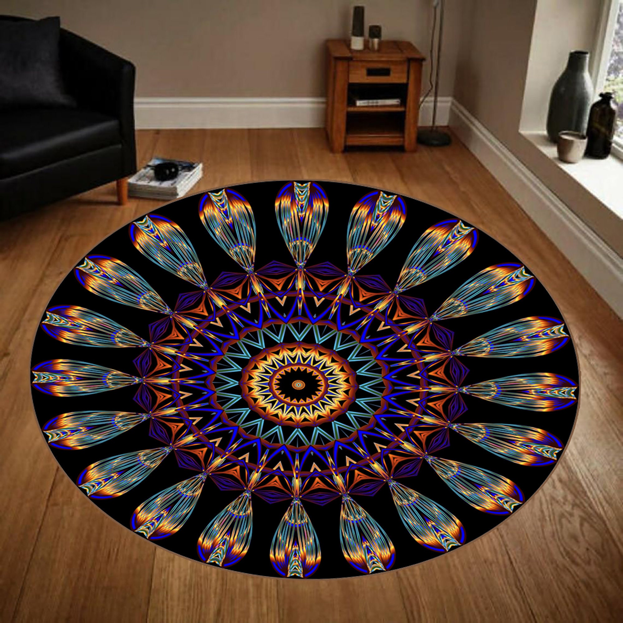 Mandala Mandala Rug Round Rug Round Carpet Mandala Pattern Etsy