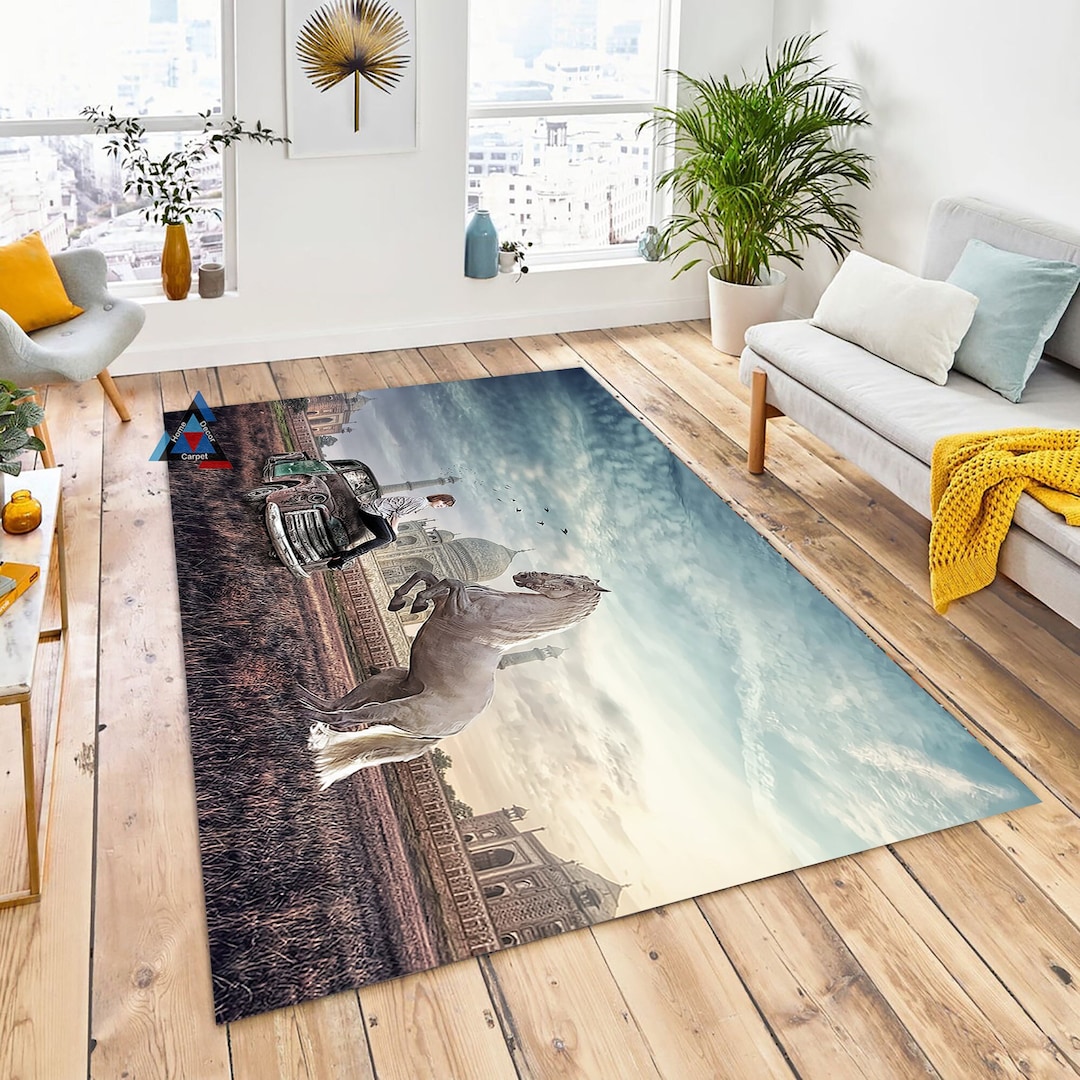 Running Horses Rugs, 3D Carpets, Horse Lover Gift, Gift for Grandson