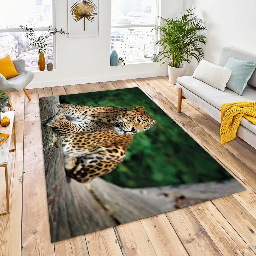 Tiger Print Carpet Tiger New Nonslip Carpet Multicolor Etsy