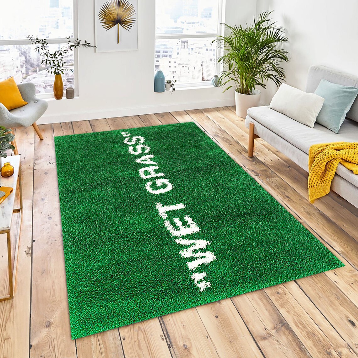 Wet Grass Patterned Rug Wet Grass Rug Wet Grass 3D Etsy