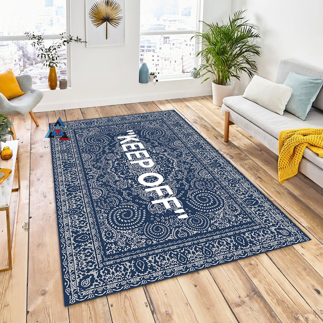 Keep Off Rug Black Keep Off Personalized Gift Keepoff Custom Rug - Bluecat