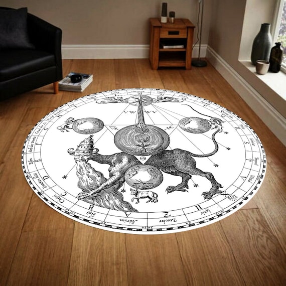 Zodiac Round Rug Rug Round Rug Round Carpet Zodiac Pattern Etsy Australia