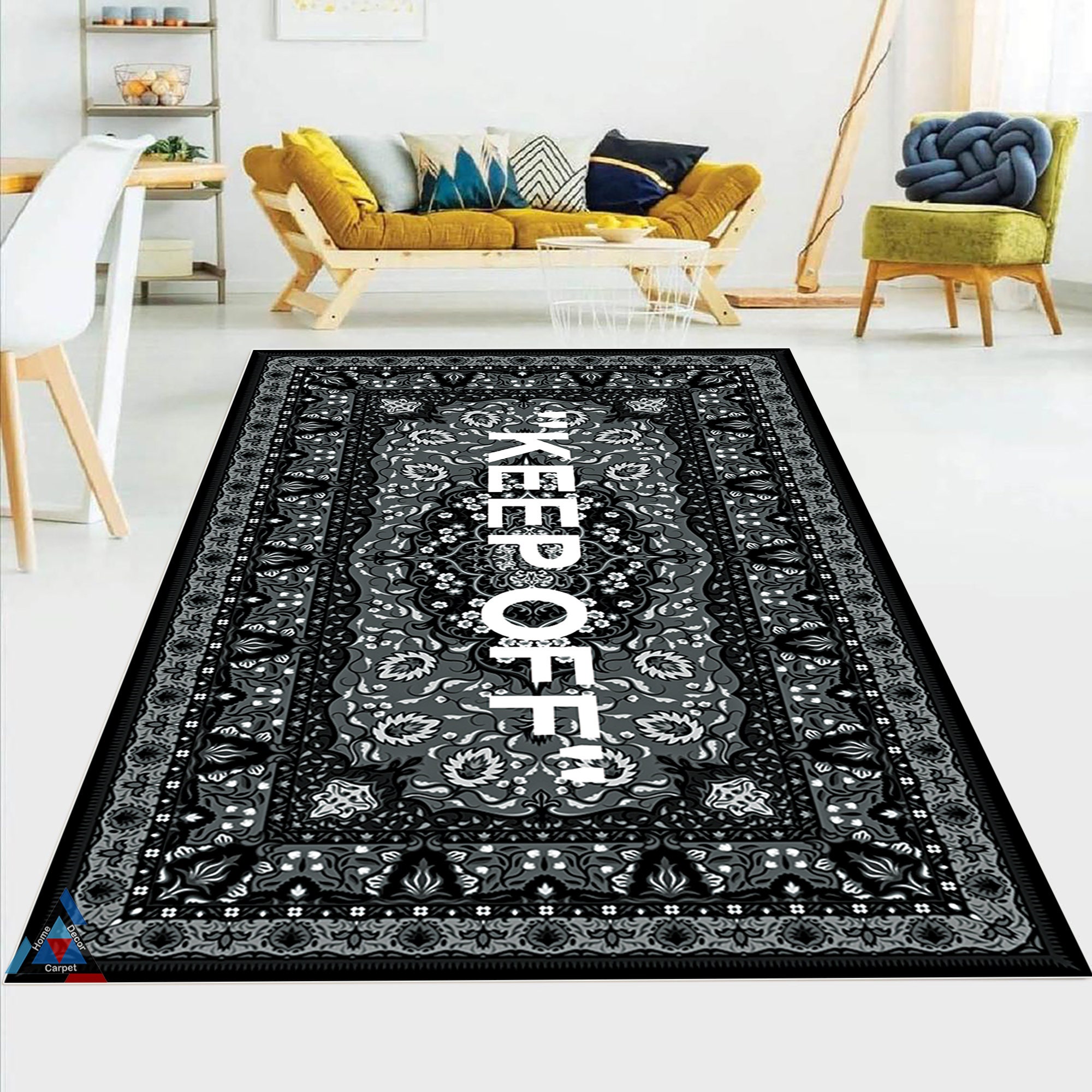 Keep Off Rug, Off White Rug, Keepoff Pattern, Rug, Home Decor Rug