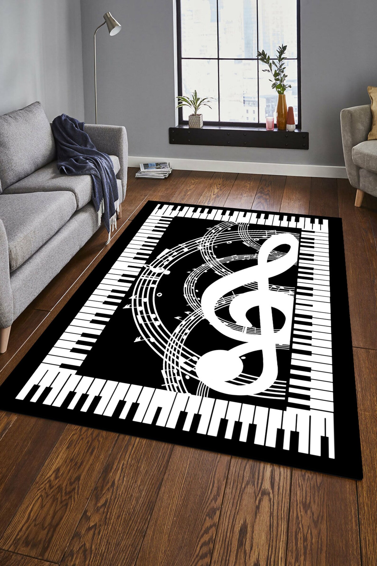 Piano Rug Rectangle Rug Best Carpet Piano Pattern Rug Etsy