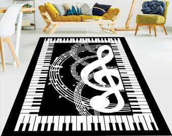 ALAZA Red Music Note Color Non Slip Area Rug 4' x 5' for Living Dinning Room Bedroom Kitchen Hallway Office Modern Home Decorative ALAZA Red Music Note Color Non Slip Area Rug 4' x 5' for Living Dinning Room Bedroom Kitchen Hallway Office Modern Home Decorative
