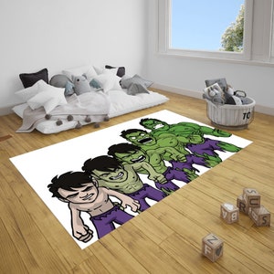 Hulk, Gift Rug,  Hulk Anniversary Area Rug, Superhero Kids Room, Superheroes Carpet, Home Decor Rug, Kids Decor Rug Carpet
