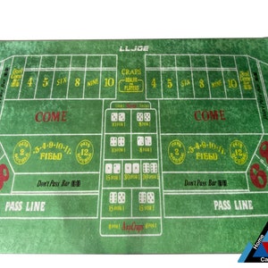 Craps Table Rug Custom Image Area Rug: Personalized Photo, Logo, Text Rug - Etsy