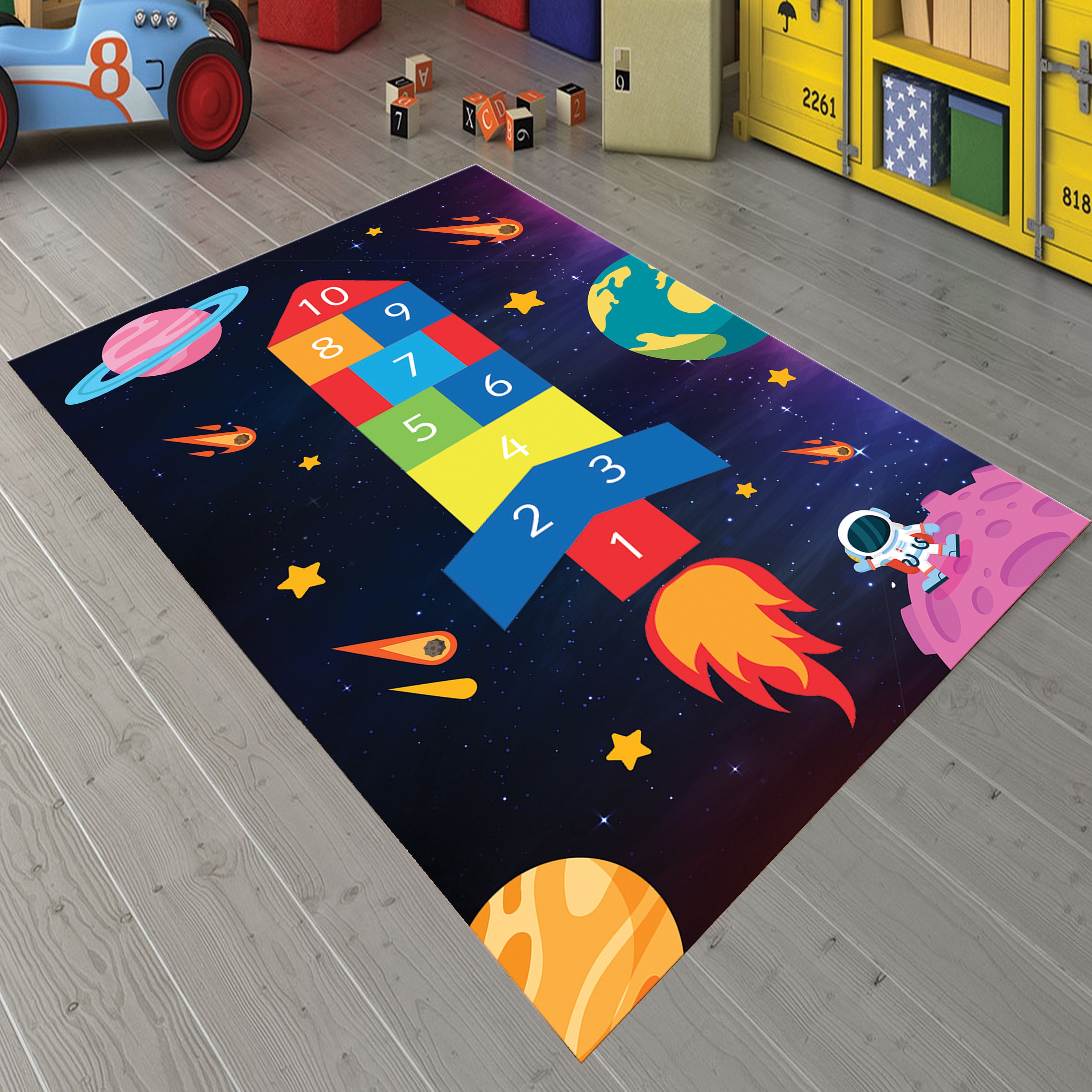 Rocket Rug Personalized Rug Kids Rug Boy Rug Customized Etsy