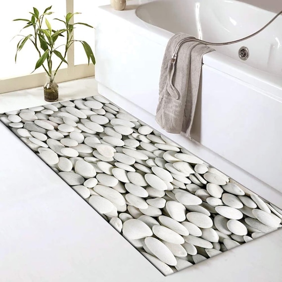 Pebble Patterned Mat, Bathmat, Bathroom Rug, Soft Bath Mat Rug