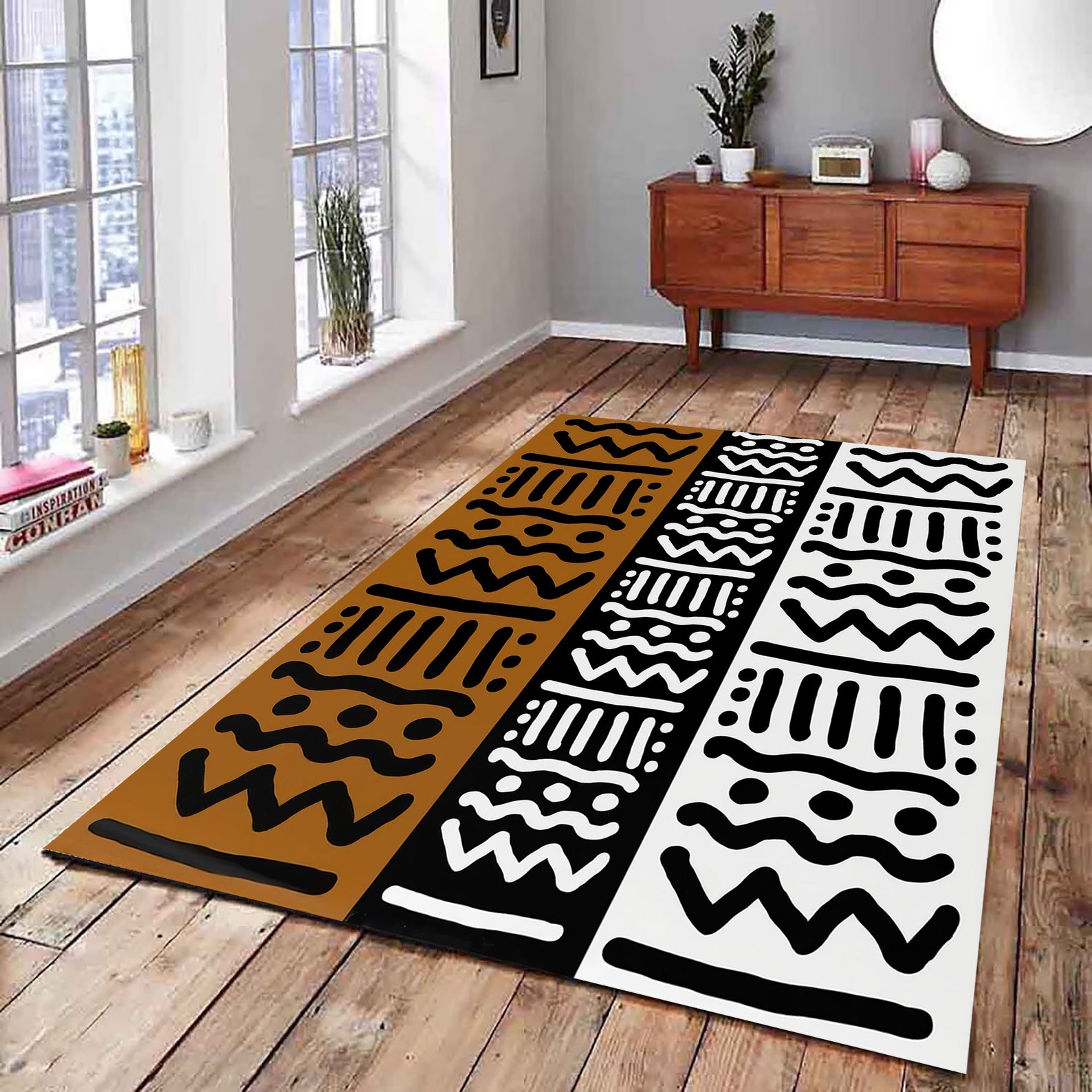African Rug,african Runner,safari Ethnic Floor Art,machine Washable Rug ...