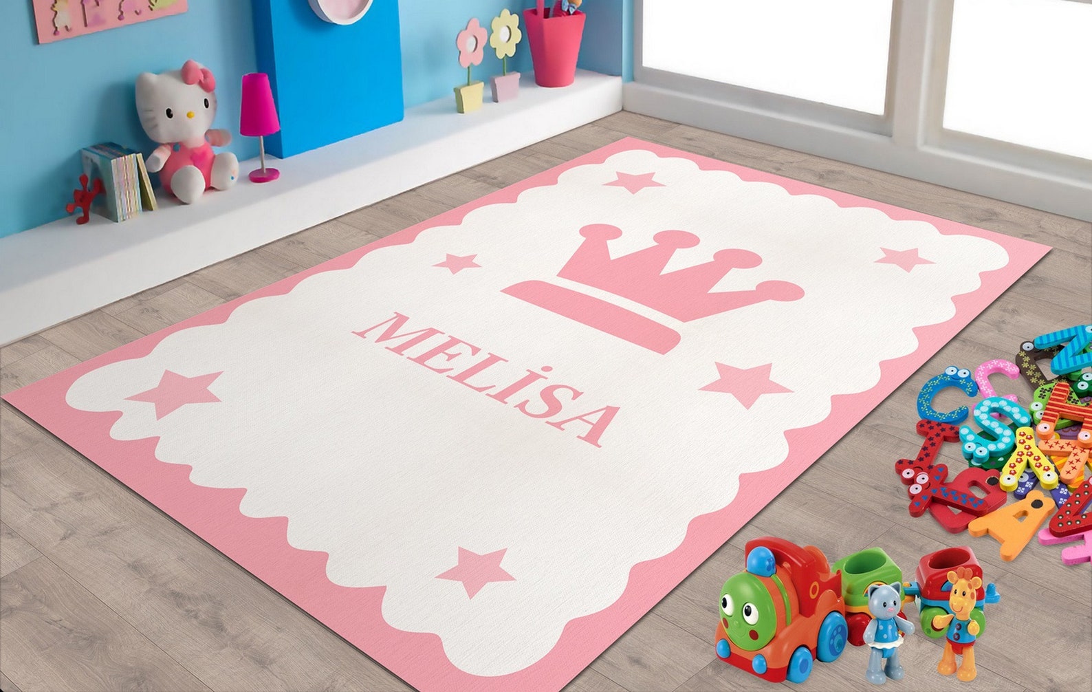 Personalized Baby Girl Rug Room Decor Monogrammed Playroom Etsy