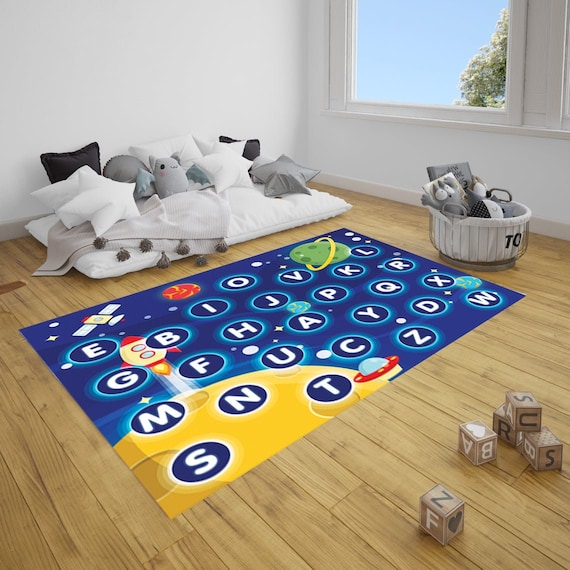 Tappeto per bambini, Tappetino da gioco, Tappeto per sala giochi per  bambini, Alfabeto, Cameretta per bambini, Tappeti per bambini antiscivolo,  Tappeto personalizzato, Cameretta per bambini, Tappeto per l'apprendimento,  Tappeto spaziale 