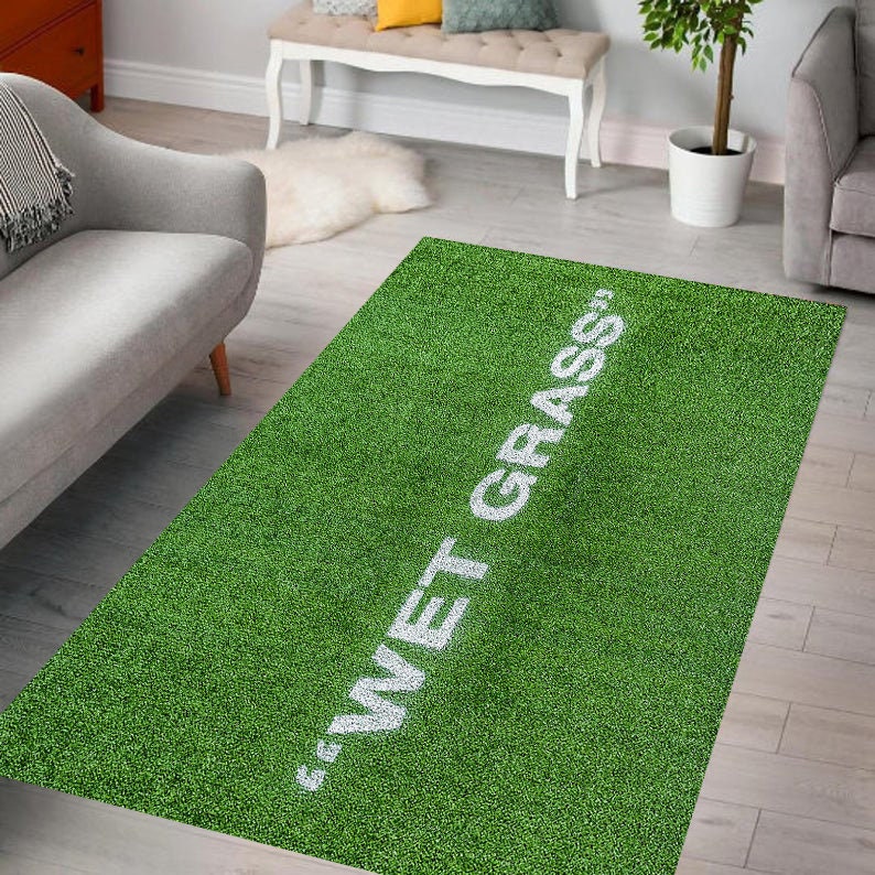 Wet Grass Patterned Rug Wet Grass Rug Wet Grass 3D Etsy