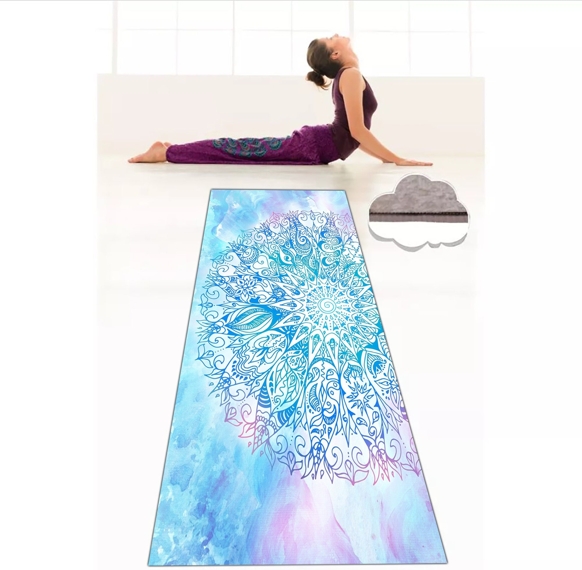 Personalízalo! Esterilla de yoga, 181.4x61x0.6 cm, Customiza tus  productos, Rosa