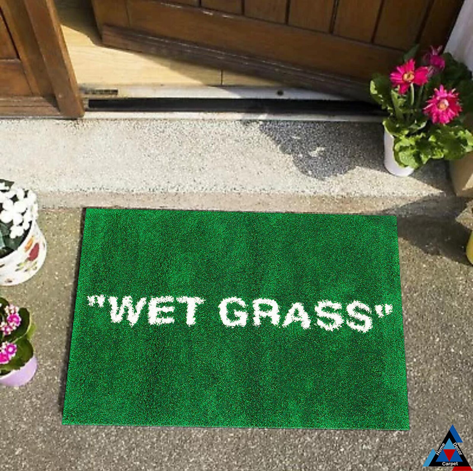 Wet Grass Doormat Wet Grass Mat Personalized Family Name | Etsy
