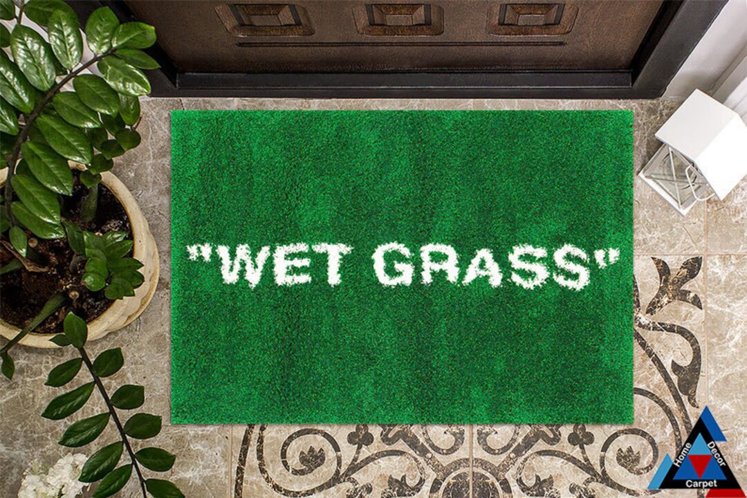 Wet Grass, Doormat, Wet Grass Mat, Wet Grass Rug, Housewarming Gift, Wetgrass, Name Doormat
