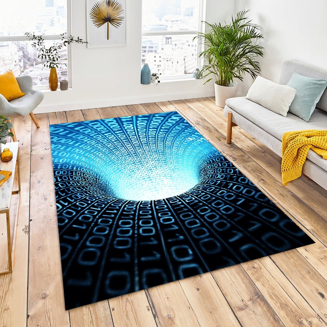 Machine Language Rug: Digital Numeric Code, Non-slip Floor Mat - Etsy
