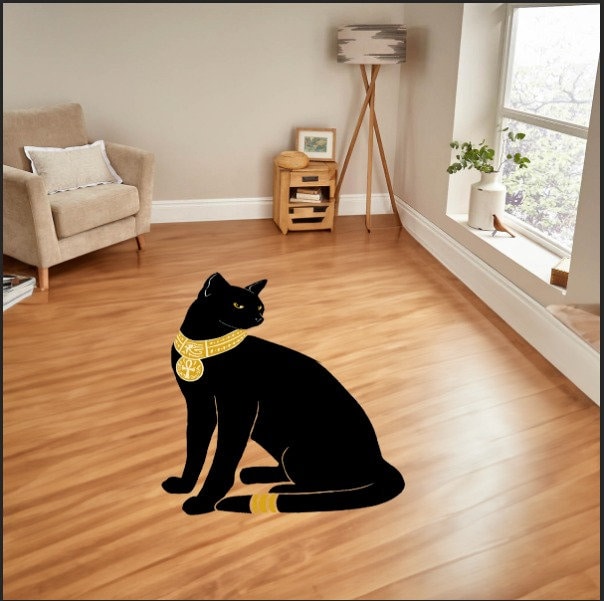 Fancyarn Cute Cat Floor Mat Rug