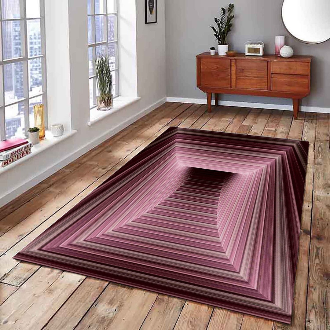 3D Vortex Illusion Rug: Modern Optical Art Carpet - Etsy