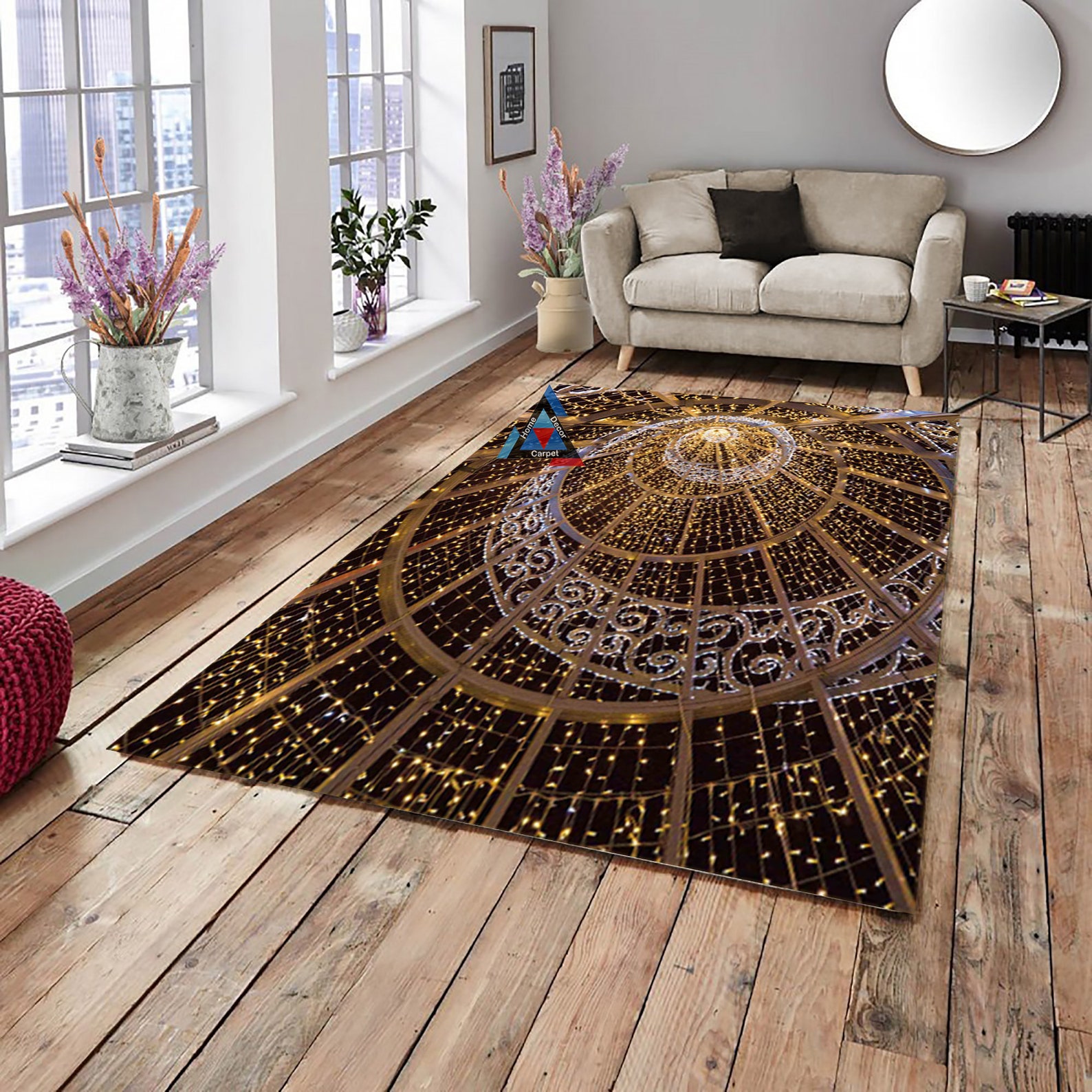 Vortex Vortex Illusion Rug 3D Effect Different Rug Optical Etsy UK