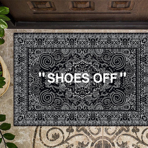 Shoes Off Doormat, Custom Doormat,Non Slip Doormat, Custom Welcome Mat,Family Name Doormat, Funny Doormat, Doormat, Shoes Off, Washable Mat,