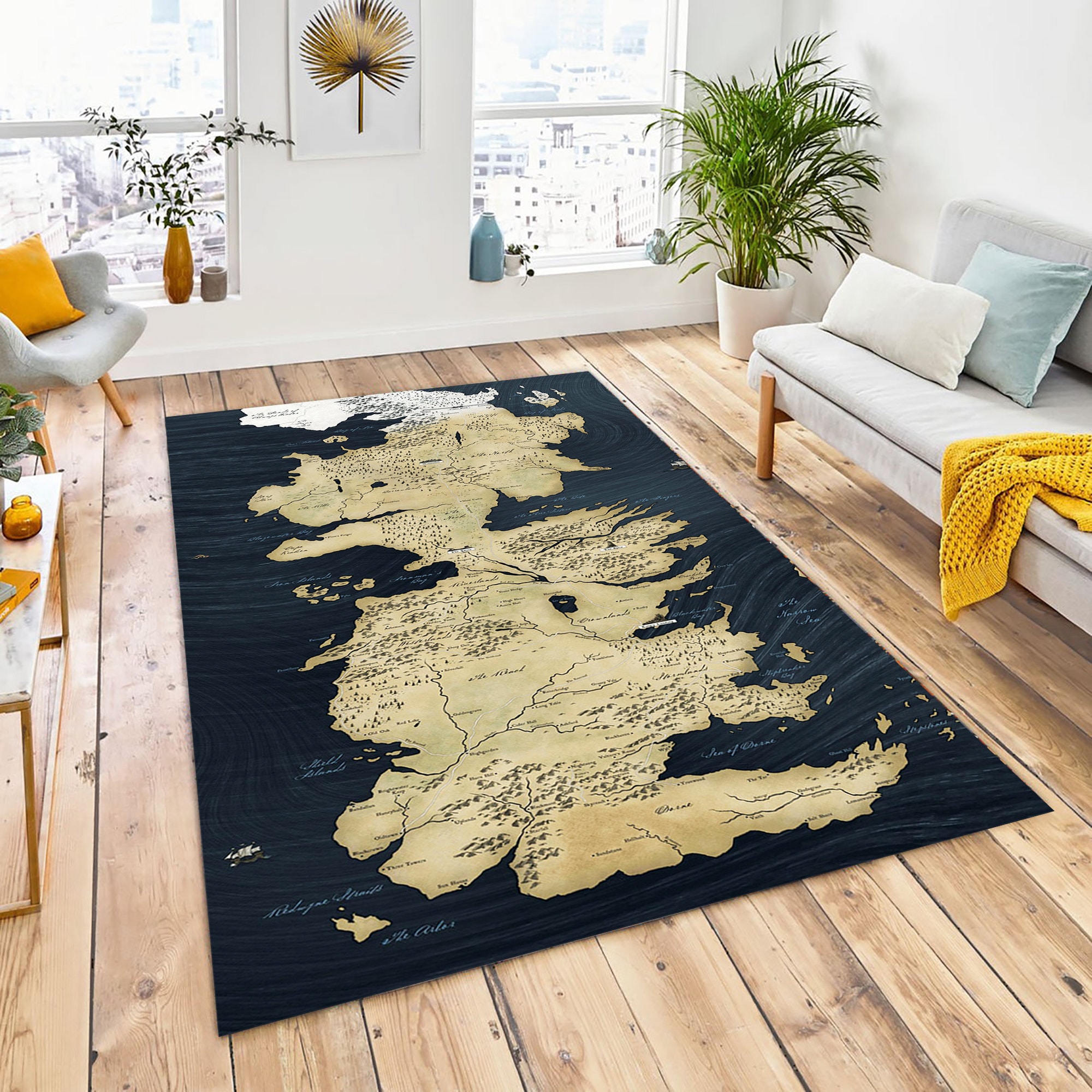 Game, Large World Map Carpets Rug Bedroom Kids Play Crawling Mat Memory Foam Area Rugs Carpet for Living Room Home Decorative Rug, Floor Rug