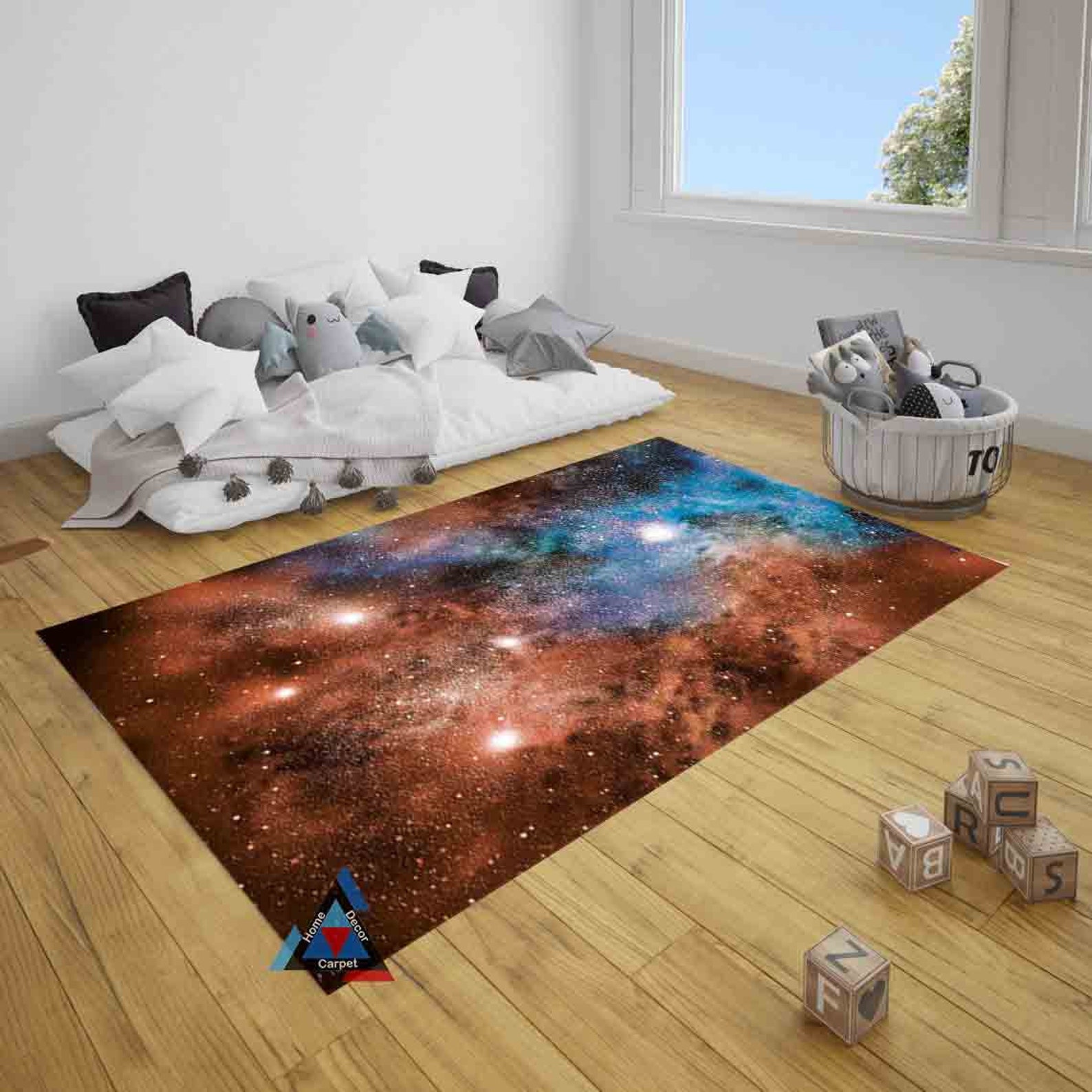 3D Galaxy Space Rugscarpets for Hallway Living Room Rug | Etsy
