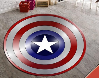 Captain America Shield Rug: Boys Room Decor