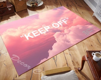Keep Off Rug, Cloud Keep Off, Keep off, Cloud Rug, Sky Rug, Pink Rug, Cloud, Themed Rug, Aesthetic Rug, Modern Rug, Rugs For living Room