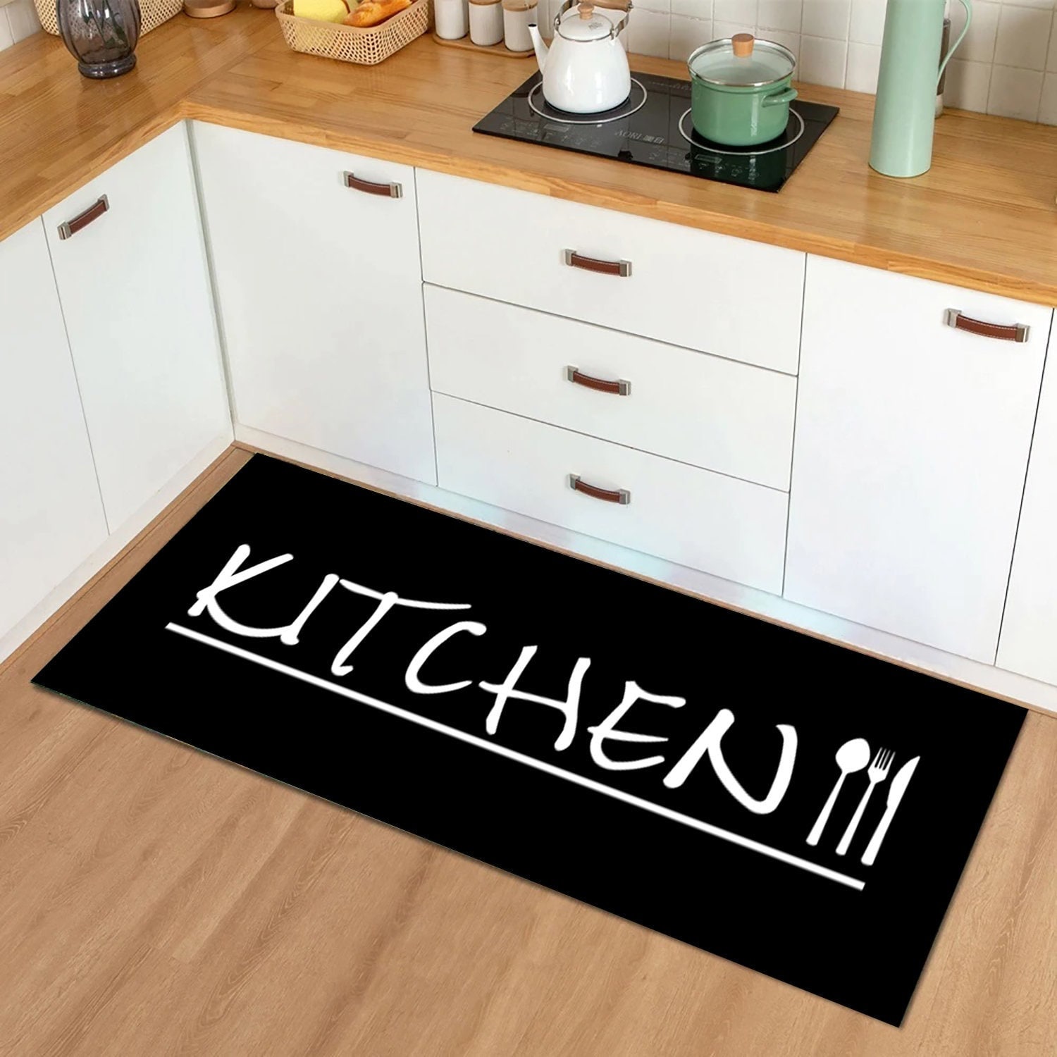 Custom Kitchen Rug: Anti-allergic Washable Floor Mat - Etsy