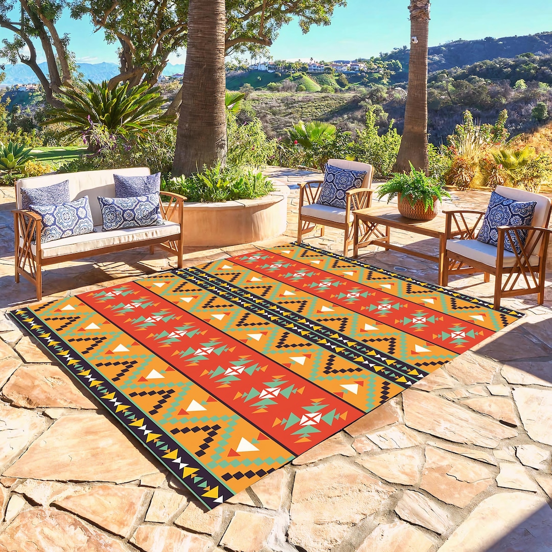 Outdoor Patio Rug,outdoor Rug,classic Rug,outdoor Decor,garden Rug