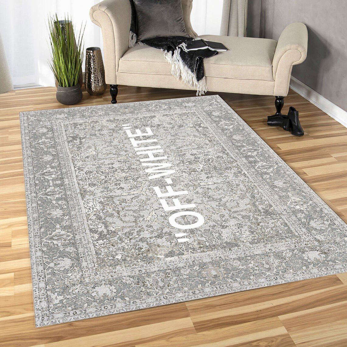 Off Rug White Keep Off Rug For Living Room Fan Carpet Etsy