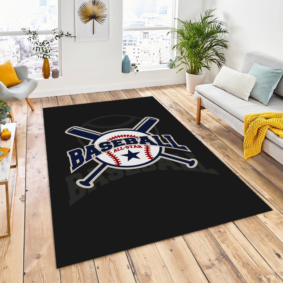 Homebase Rug Baseball Baseball Rug: Kids Room Decor, Sports Theme Carpet - Etsy