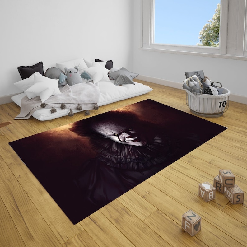 Horror Movie Area Rug, Horror Movie Carpet, Pennywise Rug, Modern Rug ...
