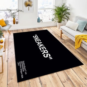 Sneakers Rug, Custom Sneakers, Sneakers Decor Rug, Sneaker Art, Fashion Street Rug, Shoes Rug, Street Rug, Cool Rug, Rugs For Living Room